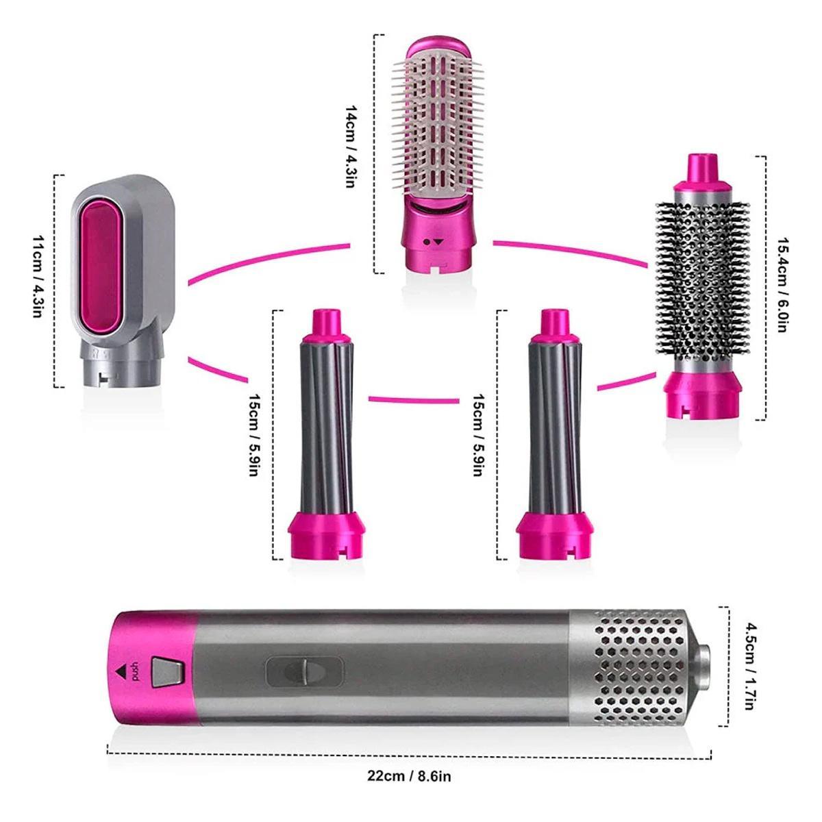 💇‍♀️ SPAZZOLA MODELLANTE 5 IN 1 – SECCHIO ROTANTE 💇‍♀️