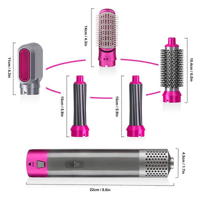 💇‍♀️ SPAZZOLA MODELLANTE 5 IN 1 – SECCHIO ROTANTE 💇‍♀️